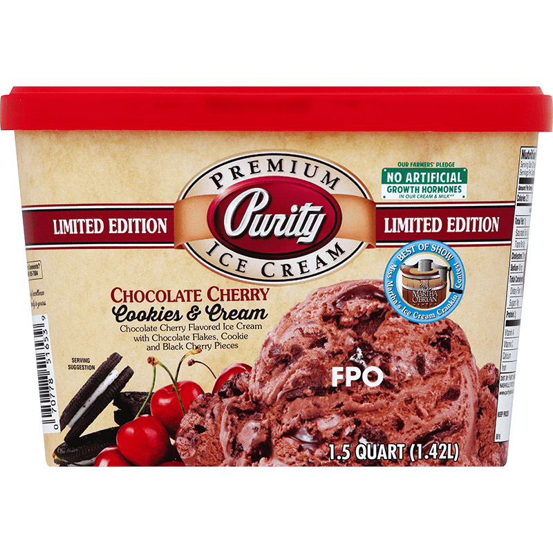 Chocolate Cherry Cookies & Cream – Limited Edition Ice Cream 1.5 Quart