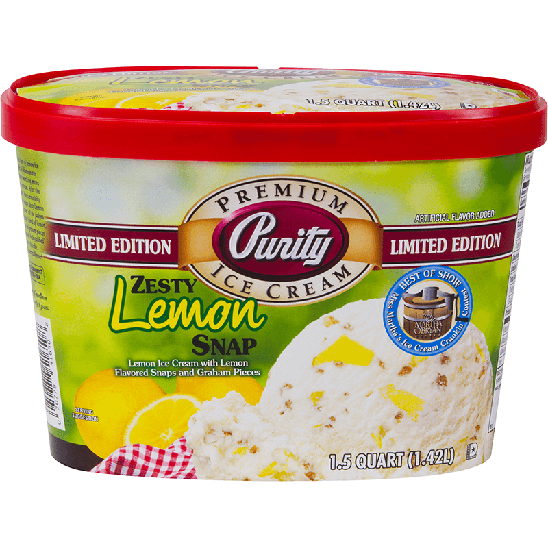 Zesty Lemon Snap – Limited Edition Ice Cream 1.5 Quart