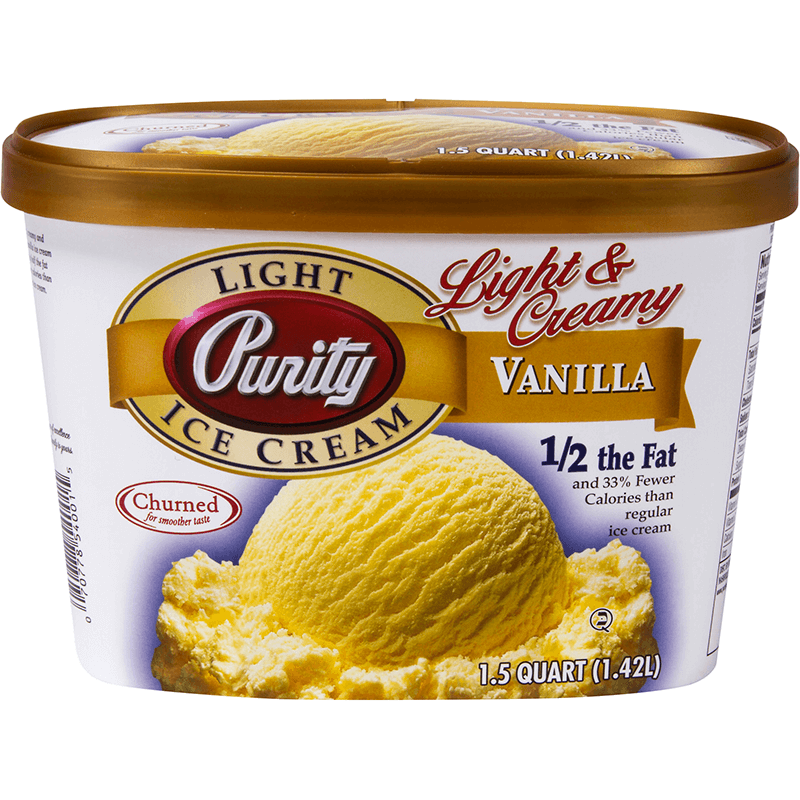 Vanilla Light & Creamy Ice Cream 1.5 Quart Purity™ Dairy